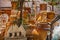 Typical Puglia ceramic jugs or jars and couple of Trulli souvenirs