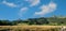 Typical Pyrenean landscape in the Aure valley. amazing view on the mountains