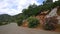 Typical road on the island of Crete during the spring bloom