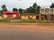 Typical roadside market selling handicrafts and goods on the side of the road