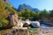 typical rocks in river Bavona in the Bavona Valley  Ticino in Switzerland