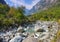 typical rocks in river Bavona in the Bavona Valley, Ticino in Switzerland