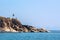 Typical rocks and tropical view of an island