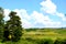 Typical rural landscape in the plains of Transylvania, Romania