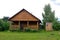 Typical Russian cottage, dacha in Russian