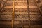 Typical rustic ceiling roof in hut cabin amazon