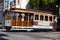 Typical San Francisco train traveling down the Embarcadero on a