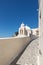 Typical Santorini church in Greece in the Cyclades