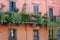 A typical scheme of buildings in Verona town in Italy