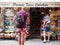 Typical shops in Tropea where to buy the Calabrian hot peppers and the famous Tropea onions