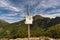 A typical sign of a hiking trail in the Polish Tatra Mountains.