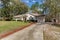 Typical Single Floor American House with Front Yard and Spacious Driveway Exterior Street View