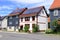 Typical slated facades of old houses in thuringia in Germany