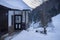 Typical slovak wooden house at Prasnica settlement at Velka Fatra mountains