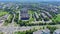 Typical socialist block of flats in Poland. East Europe. View from above.