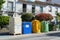 Typical spain dumpsters for sharing sorted garbage