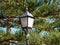 Typical Spanish decorated street lamp and lantern