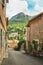 Typical spanish styled streets in Deia town at the west coast of Mallorca, Spain