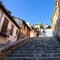 Typical stepped street in Granada, Spain