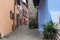 Typical street with cobbles in the alsatian village