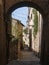 Typical street of Colle di Val d`Elsa