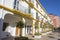 Typical street colored houses in Torremolinos,Spain.