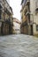 Typical street in the historic center of Ourense Orense, Galicia, Spain