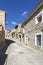 Typical street with its stone houses in Fuendetodos hometown of Spanish painter Francisco De Goya, Zaragoza province, Spain