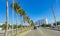 Typical street road and cityscape of Cancun Mexico