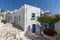 Typical street in town of Naoussa, Paros island, Greece