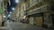 Typical street view in the historic district of Valletta by night - MALTA, MALTA - MARCH 5, 2020