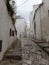 A typical street of whitewashed houses in Ostuni, Puglia, Southern Italy