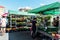 Typical summer open market in Tampere Finland
