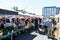 Typical summer open market in Tampere Finland