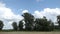 Typical summer time meadow landscape at Havel river in Havelland Germany.