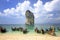 Typical Thai longtail boats Poda Island, Thailand