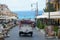 Typical three wheels car on the street of Tropea, Calabria Italy