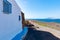 Typical tiny Canarian house with cactus garden on Papagayo beach on the island of Lanzarote, Canary Islands, Spain