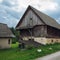 Typical traditional Alpine barn shed