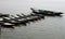 Typical two-way boats on the Ganges river