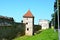 Typical urban landscape of the city Brasov. Medieval fortress