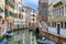 Typical Venice canal with gondola, Italy