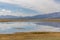 Typical view of Mongolian landscape. Mongolian Altai, Mongolia, Beautiful mountain landscape, lake and mountain range