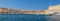 A typical view from Valetta, the capital of Malta and a UNESCO world heritage site overlooking the harbour and the three cities