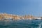 A typical view from Valetta, the capital of Malta and a UNESCO world heritage site overlooking the harbour and the three cities