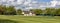 Typical village cricket ground in The Cotswolds, Gloucestershire, England, UK