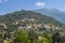 Typical village Montbrun-les-Bains with castle ruins, Provence, France