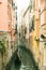 A typical water street in venice italy with gondola