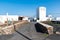 Typical white architecure of the Ye village under volcano Monte Corona, Lanzarote, Canary Islands, Spain