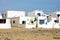 Typical white beach houses in Caleta Famara, Lanzarote, Spain